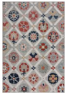 Flair Rugs koberce Kusový koberec Plaza Flora Grey – na ven i na doma - 160x230 cm