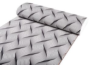 Biante Dekorační čtvercový ubrus PML-042 Černo-bílé vlnění 40x40 cm