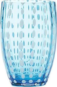 Skleněný pohár Perle 320 ml akvamarín