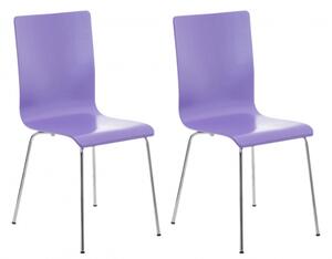 2 ks / set jídelní / konferenční židle Endra, fialová