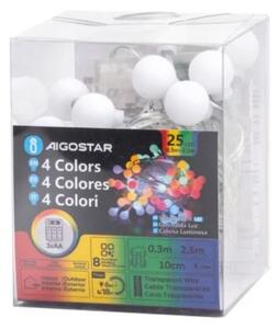 Aigostar - LED Venkovní řetěz 25xLED/3xAA/8 funkcí 2,8 m IP44 multicolor