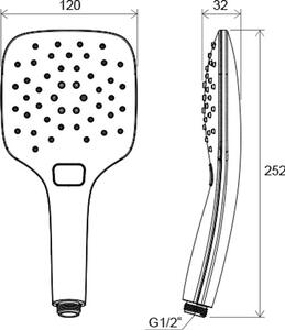 Ravak Ruční sprcha Air, 12 cm X07P350