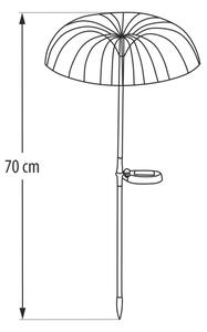 LED RGB Solární svítidlo LED/1,2V 300 mAh IP44 černá