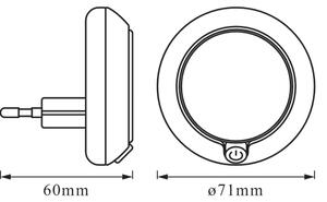 Osram - LED Noční světlo se senzorem LUNETTA LED/0,3W/230V 3000K