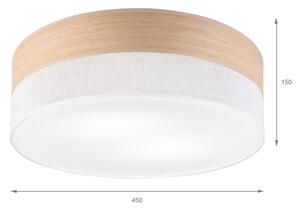 Stropní svítidlo SIRJA WOOD 2xE27/15W/230V pr. 45 cm bílá/dub