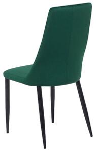 Sada dvou sametových jídelních židlí v zelené barvě CLAYTON