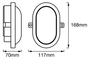 Osram - LED Venkovní nástěnné svítidlo BULKHEAD LED/6W/230V IP54 černá