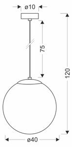 BRILAGI - Lustr na lanku POLOS 1xE27/40W/230V pr. 40 cm černá