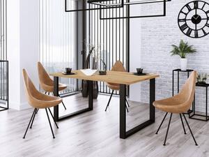 Obdelníkový jídelní stůl IMPER 4 - dub artisan / černý mat