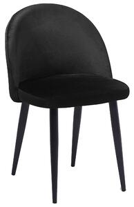 Sada dvou čalouněných židlí, černý samet, VISALIA