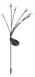LED RGB Solární svítidlo FIORINI 8xLED/1,2V 600 mAh IP44 černá