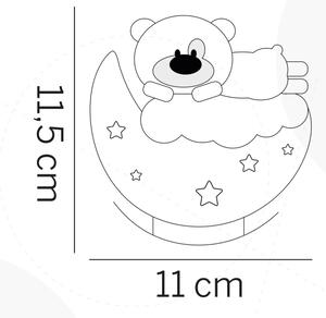 ONLI - LED Nabíjecí dětské noční světlo NUVOLINA LED/2,5W/5V mědvěd/růžová
