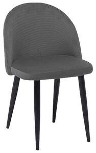 Sada dvou čalouněných židlí, šedý samet, VISALIA