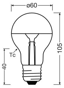 LED Žárovka se zrcadlovým vrchlíkem SUPERSTAR E27/7W/230V 2700K zlatá - Osram