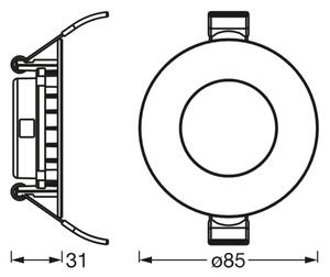 Osram - LED Podhledové svítidlo SLIM LED/4,5W/230V 4000K