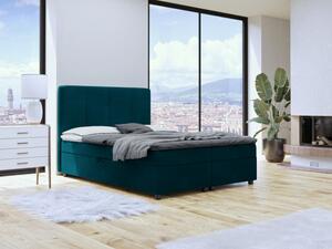 VÝPRODEJ - Čalouněná postel 140x200 MIKALYA - zelená