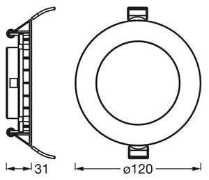 Osram - LED Podhledové svítidlo SLIM LED/8W/230V 3000K