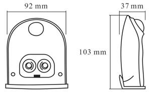 Osram - LED Venkovní nástěnné svítidlo se senzorem DOORLED LED/0,5W/3xAA IP54