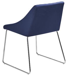 Umělý samet Jídelní židle Sada 2 ks Námořnická modrá ARCATA