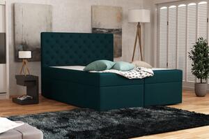 VÝPRODEJ - Elegantní čalouněná postel 120x200 ALLEFFRA - modrá 3