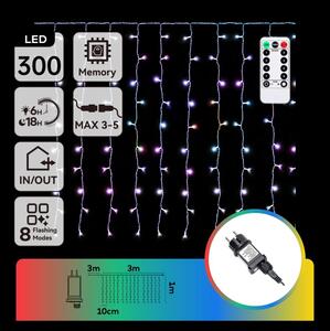 Aigostar - LED RGBY Ven. ván. řetěz 300xLED/6W/230V/8 funkcí 3x1m IP44 + DO