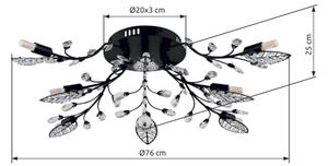 Globo 63007-8 - Stropní svítidlo JANIS 8xG9/5W/230V pr. 76 cm