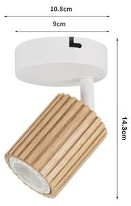 Brilagi - Nástěnné bodové svítidlo MODERN WOOD 1xGU10/8W/230V dřevo/bílá