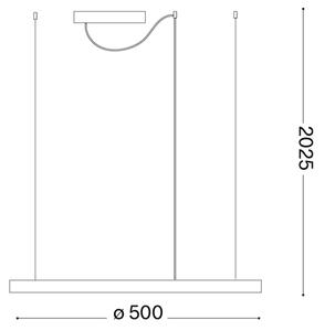 Ideal Lux - LED Lustr na lanku ORACLE SLIM LED/29W/230V 3000K pr. 50 cm zlatá