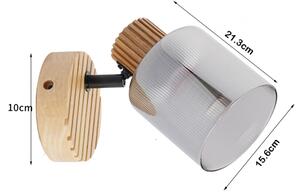 Brilagi - Nástěnné bodové svítidlo HYGGE 1xE14/15W/230V dřevo/kouřová