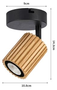 Brilagi - Nástěnné bodové svítidlo MODERN WOOD 1xGU10/8W/230V dřevo/černá