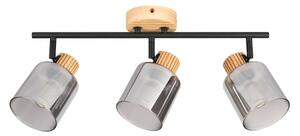 Brilagi - Bodové svítidlo HYGGE 3xE14/15W/230V dřevo/kouřová