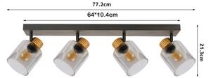 Brilagi - Bodové svítidlo HYGGE 3xE14/15W/230V černá/kouřová