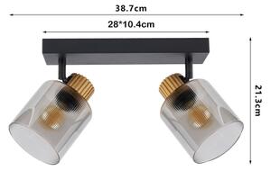 Brilagi - Bodové svítidlo HYGGE 3xE14/15W/230V černá/kouřová