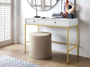 Přístěnný stolek PANRUP - bílý / zlatý