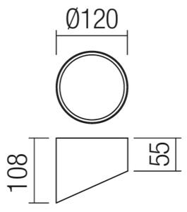Redo 01-1628 - LED Bodové svítidlo UTO LED/12W/230V pr. 12 cm černá