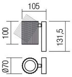 Redo 01-2582 - Nástěnné bodové svítidlo DELPHI 1xGU10/7W/230V zlatá