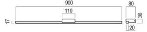 Redo 01-3273 - LED Koupelnové osvětlení zrcadla ASTON LED/18W/230V IP44 černá