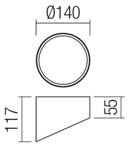 Redo 01-1630 - LED Bodové svítidlo UTO LED/18W/230V pr. 14 cm černá
