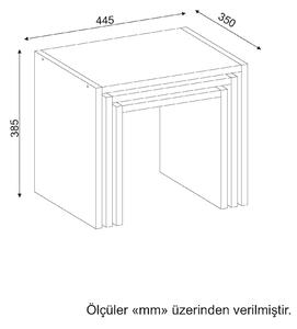 Set konferenčních stolků Zuriel (Bílá). 1071685