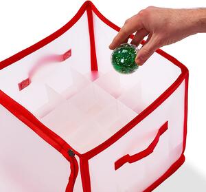 Vánoční úložný box na baňky, koule a vánoční ozdoby, 32kusů