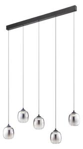 Redo 01-3490 -LED Stmívatelný lustr na lanku KHADI 5xLED/5,2W/230V černá/kouřová