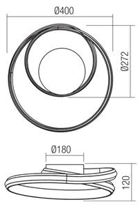 Redo 01-4354 - LED Stmívatelné nástěnné svítidlo TORSION LED/30W/230V bílá