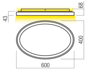 Redo 01-3807 - LED Stmívatelné stropní svítidlo NOBU LED/60W/230V zlatá
