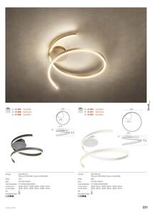 Redo 01-4012 - LED Stmívatelné stropní svítidlo SCROLL LED/38W/230V černá
