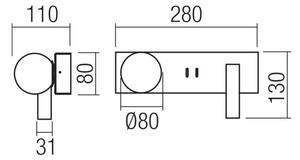 Redo 01-4661 - LED Nástěnné svítidlo NORMA LED/5W/230V + LED/3W CRI 90 USB zlatá