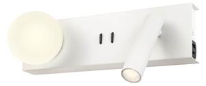 Redo 01-4660 - LED Nástěnné svítidlo NORMA LED/5W/230V + LED/3W CRI 90 USB bílá