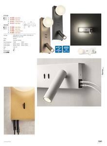 Redo 01-4662 - LED Nástěnné svítidlo NORMA LED/5W/230V+LED/3W CRI90 USB bronzová