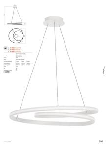 Redo 01-4365 - LED Stmívatelný lustr na lanku TORSION LED/60W/230V černá