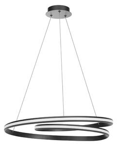 Redo 01-4365 - LED Stmívatelný lustr na lanku TORSION LED/60W/230V černá