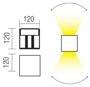 Redo 90294 - LED Venkovní nástěnné svítidlo VARY 2xLED/10W/230V 3000K IP54 bílá